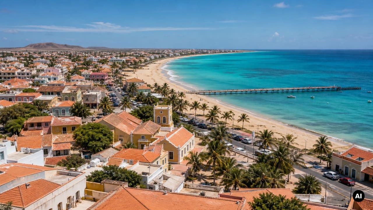 Zona de Santa Maria, principal área para ficar na Ilha do Sal